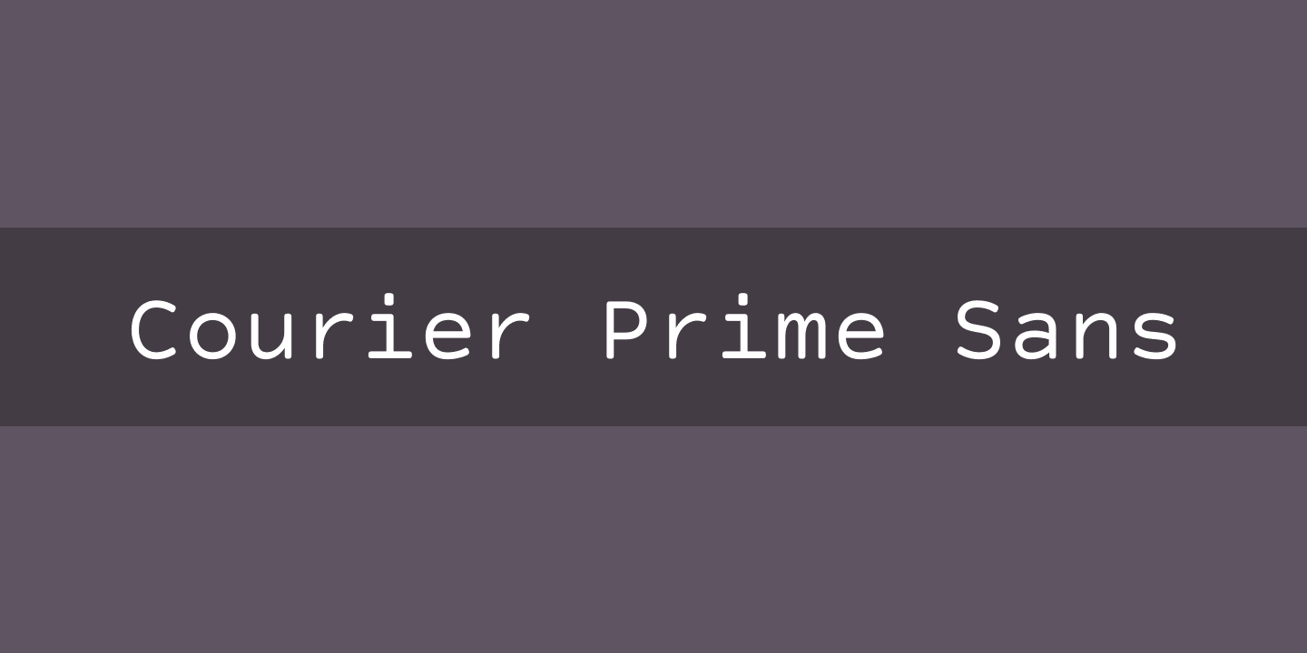 Courier Prime Sans Font preview